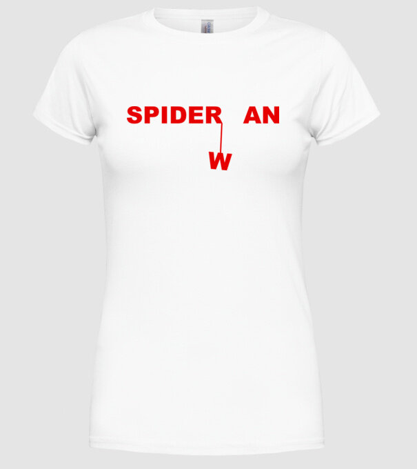 Spider wan model alb pe tricou
