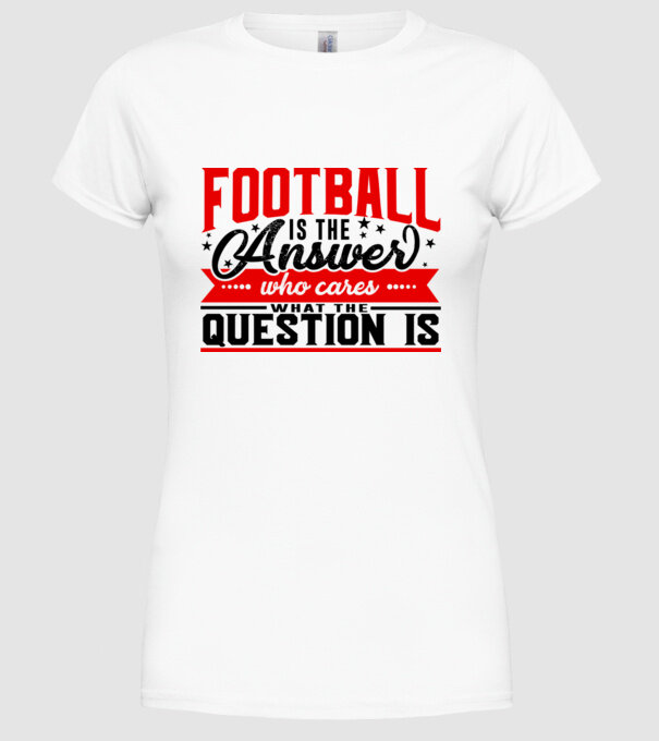 Sport is the answer FOTBALIST model alb pe tricou