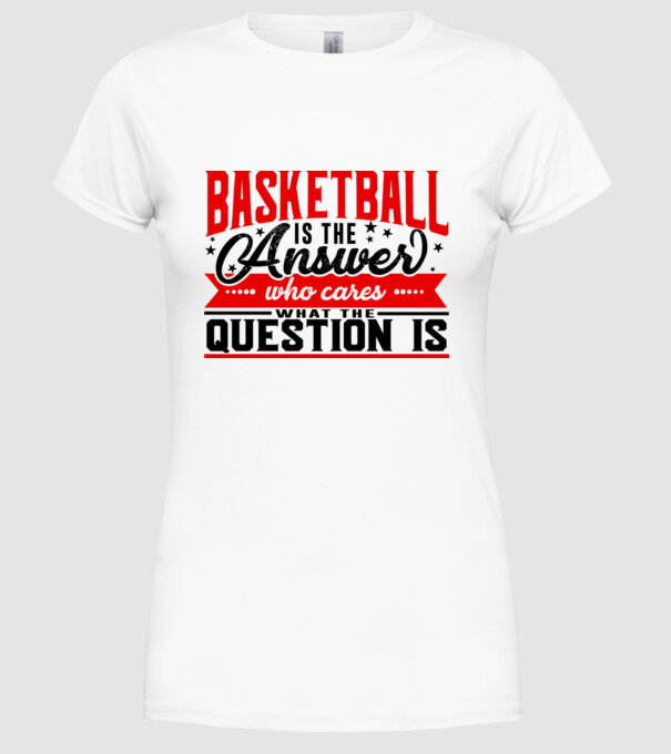 Sport is the answer BASCHETBALIST model alb pe tricou