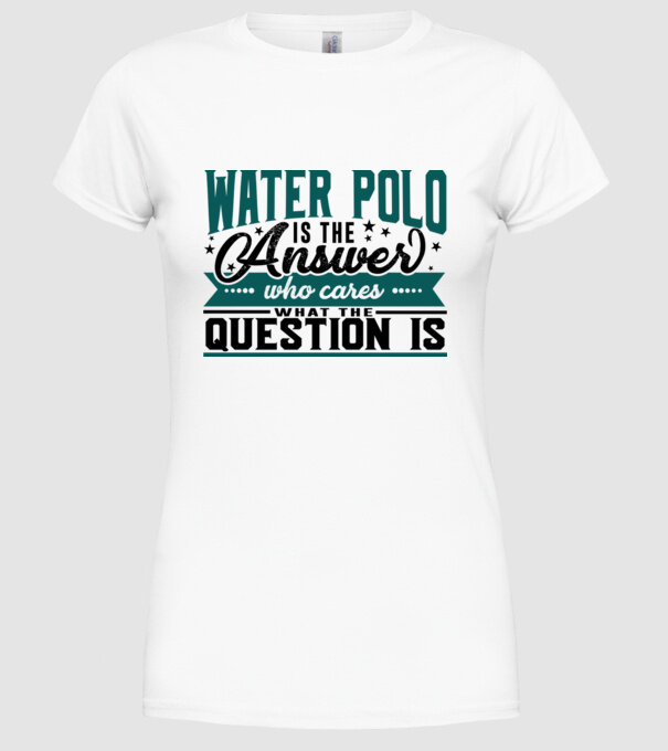 Sport is the answer JUCĂTOR POLO PE APĂ model alb pe tricou