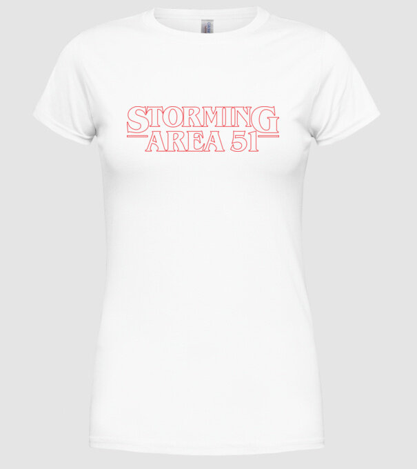 storming area 51 things outline model alb pe tricou