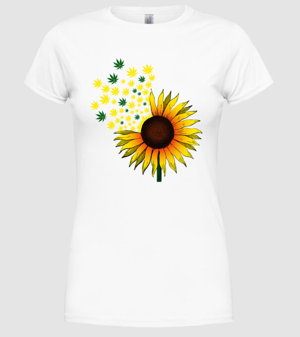 Sunflower Weed model alb pe tricou