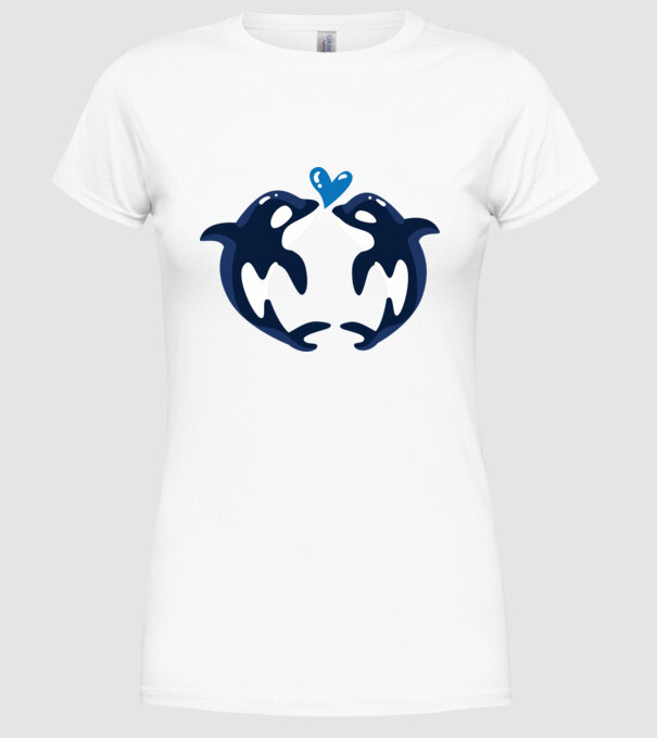 BALENE ÎNDRĂGOSTITE model alb pe tricou