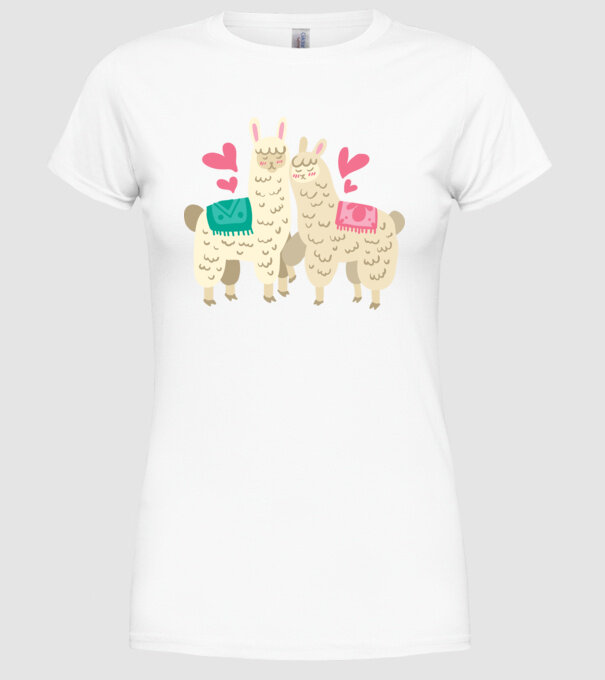 LAME ÎNDRĂGOSTITE model alb pe tricou
