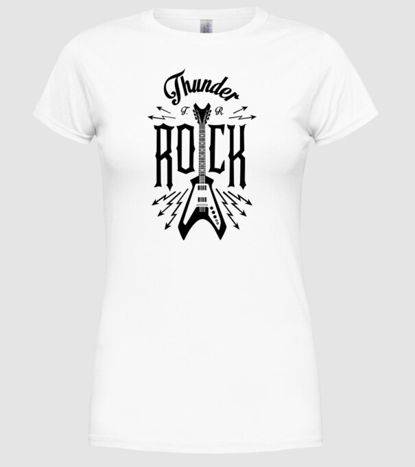 Thunder Rock model alb pe tricou