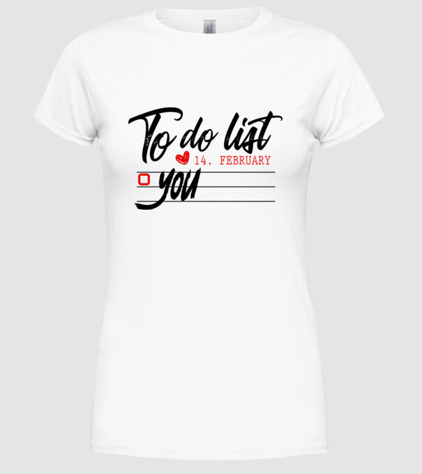 To do list model alb pe tricou