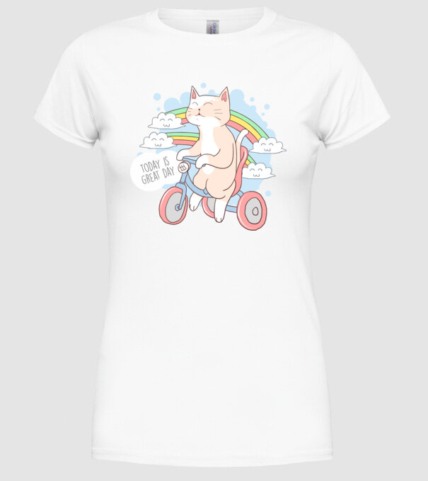 Today is a great day model alb pe tricou