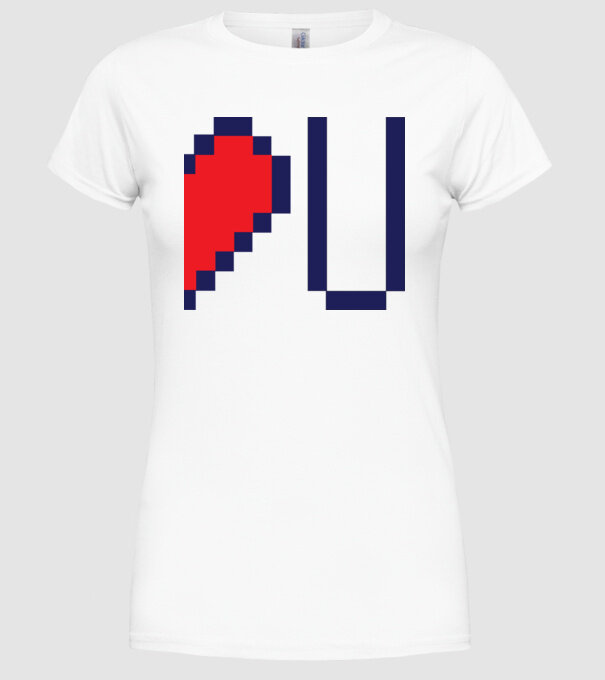 Love You 2nd part model alb pe tricou