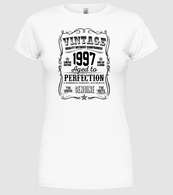 Vintage Perfection - 1997 model alb pe tricou