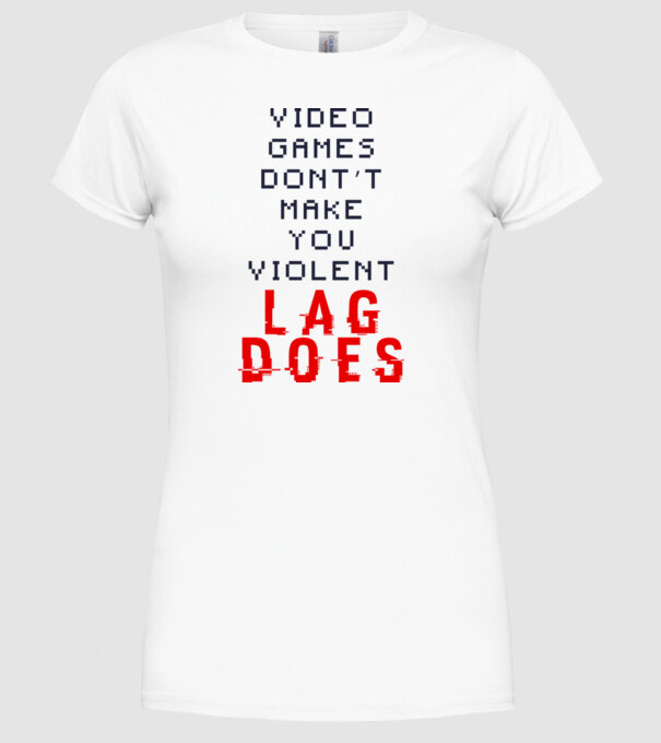 Violent lag model alb pe tricou