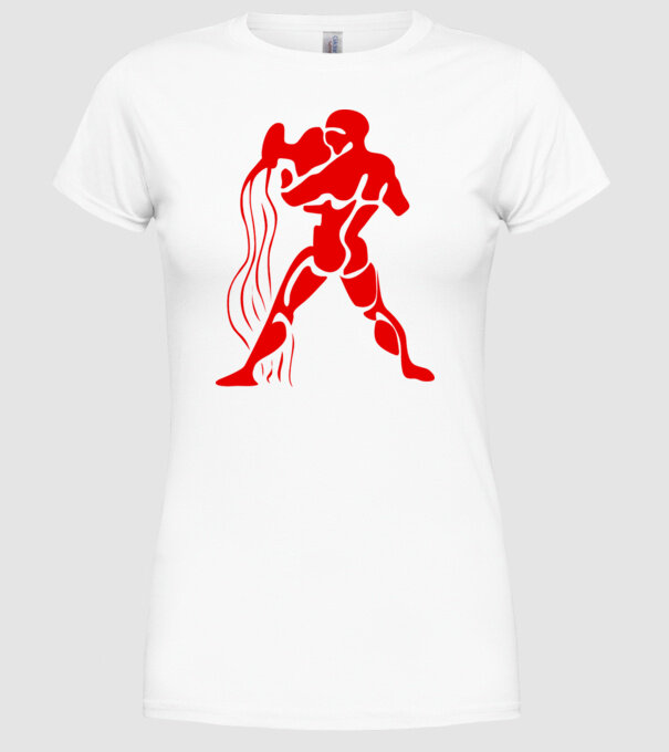 Aquarius Horoscope model alb pe tricou