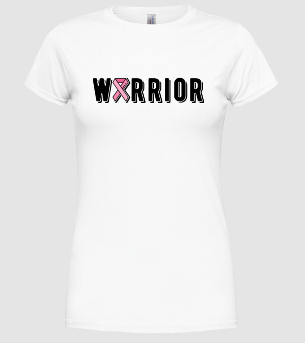 Warrior model alb pe tricou