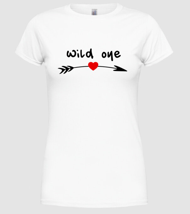 Wild one arrow model alb pe tricou