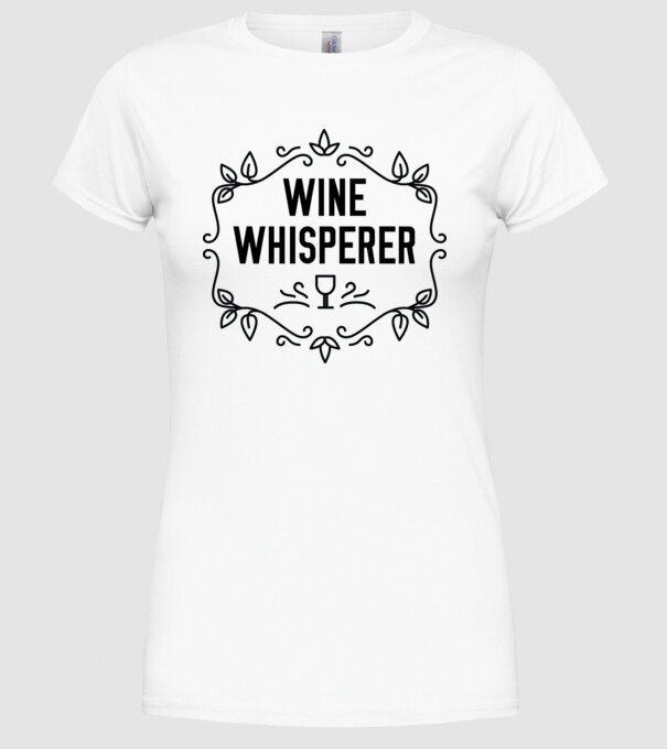 Wine tasting team Wine Whisperer model alb pe tricou