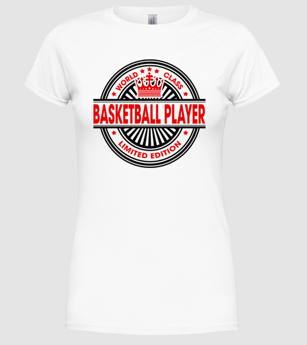 World class BACHETBALIST model alb pe tricou