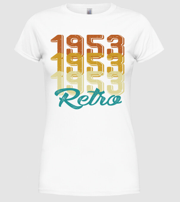 1953 Retro model alb pe tricou