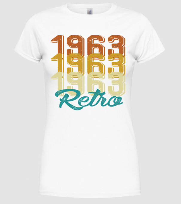 1963 Retro model alb pe tricou