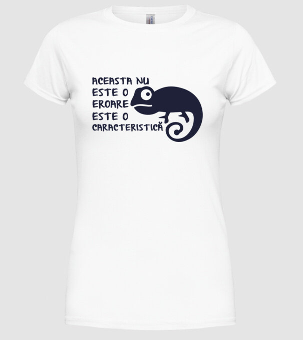 Aceasta nu este o eroare, este o caracteristică model alb pe tricou
