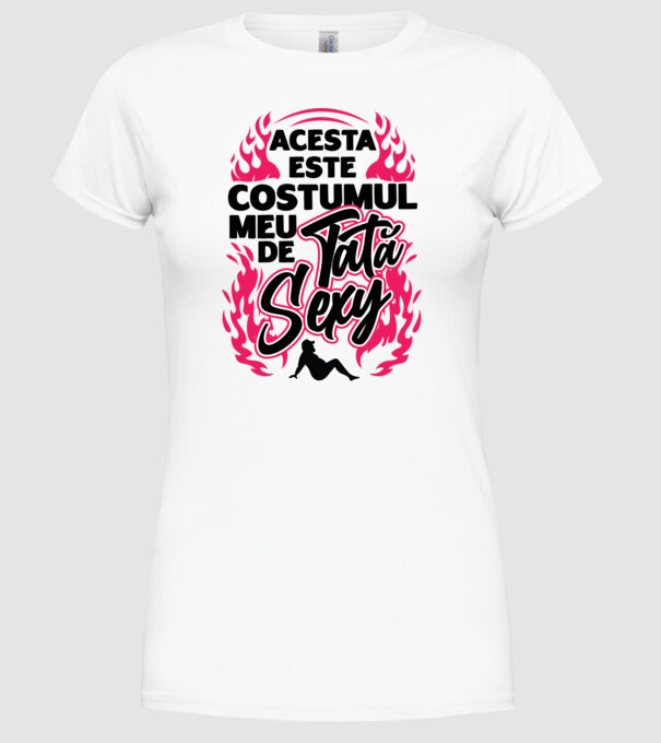 Acesta este costumul meu de tată sexy model alb pe tricou