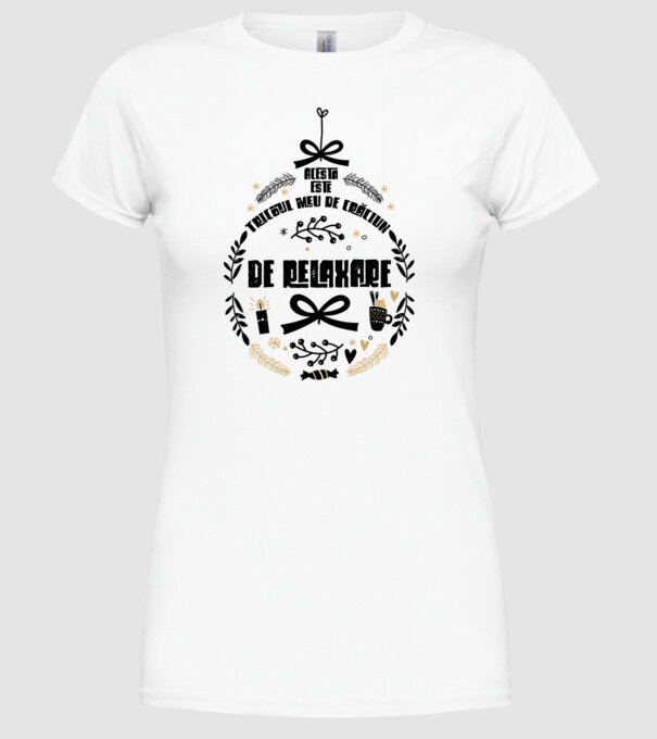 acesta este tricoul meu de Crăciun_ de relaxare model alb pe tricou