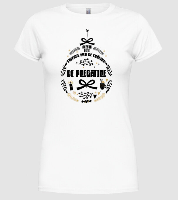 acesta este tricoul meu de Crăciun_de pregătire model alb pe tricou