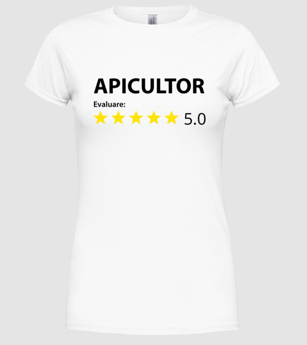 Evaluare :APICULTOR model alb pe tricou