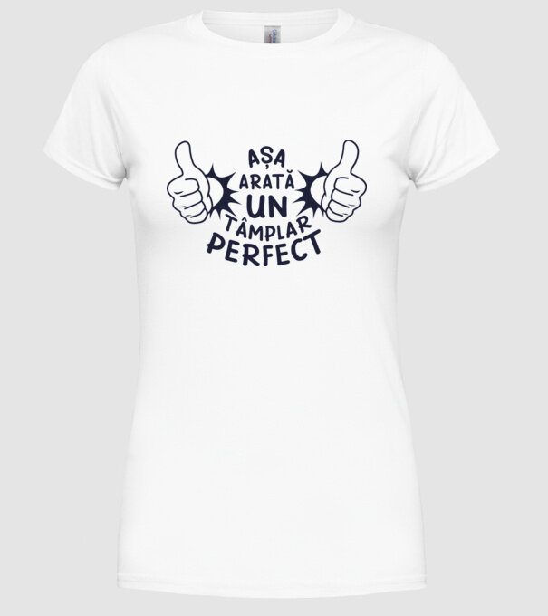 Așa arată un tâmplar perfect model alb pe tricou