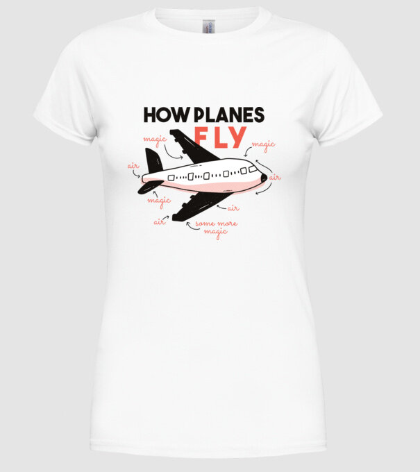 Avioane model alb pe tricou