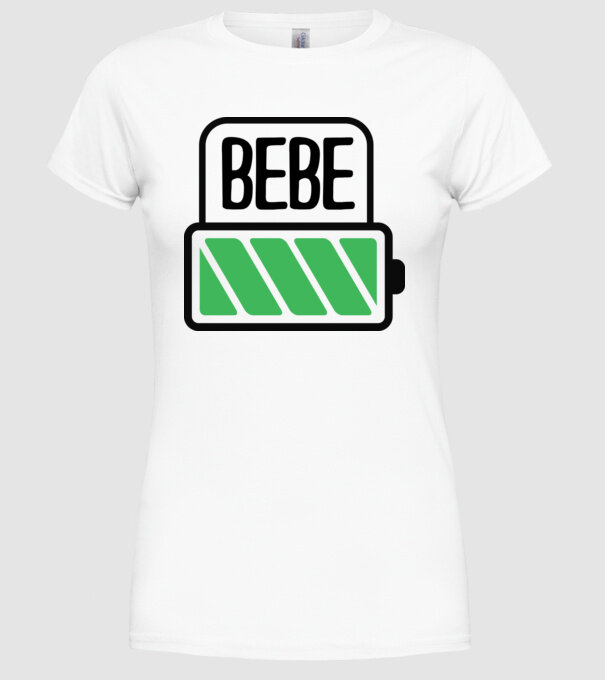 Bebe încărcat model alb pe tricou