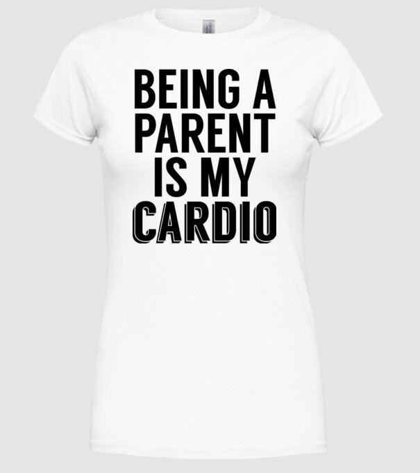 Being a parent model alb pe tricou
