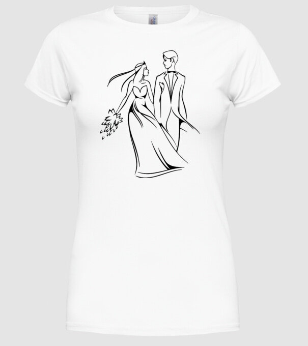 BR01 - mireasă model alb pe tricou