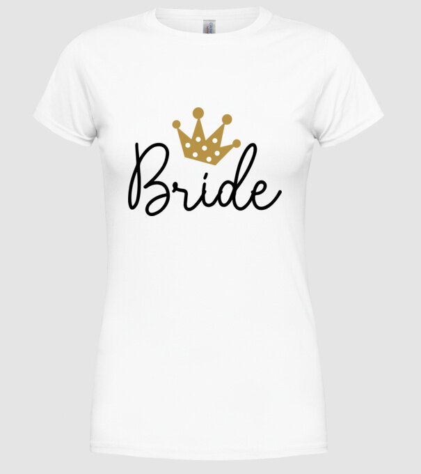 Bride princess model alb pe tricou