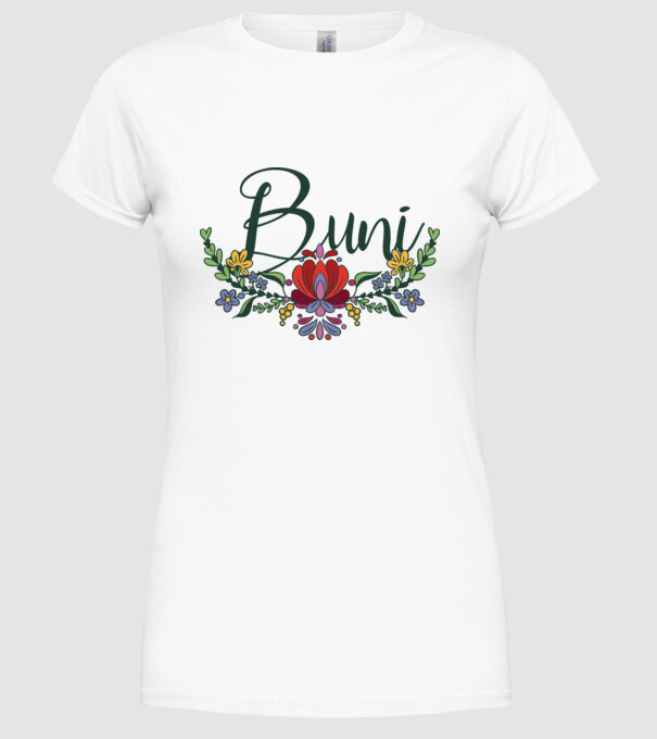 Buni model alb pe tricou