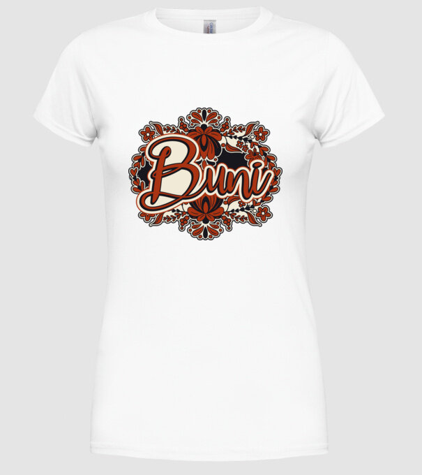 Buni model alb pe tricou