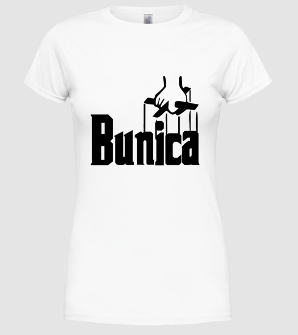 Bunica model alb pe tricou