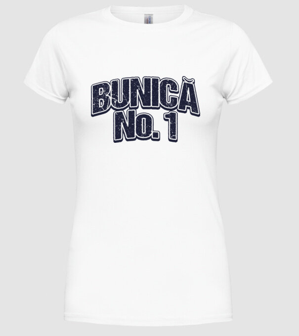 Bunică No.1 model alb pe tricou