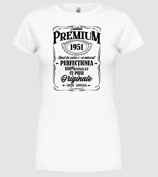 calitate premium -1951 - anul în care s-a născut - perfecțiunea - 100% unicat, cu piese originale, ediție limitată model alb pe tricou