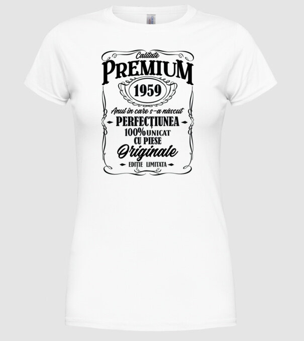 calitate premium -1959 - anul în care s-a născut - perfecțiunea - 100% unicat, cu piese originale, ediție limitată model alb pe tricou
