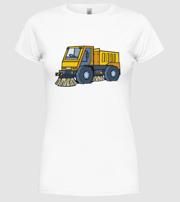 Camioane model alb pe tricou