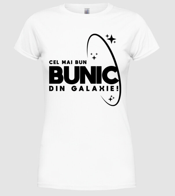 Cel mai bun bunic din Galaxie! model alb pe tricou