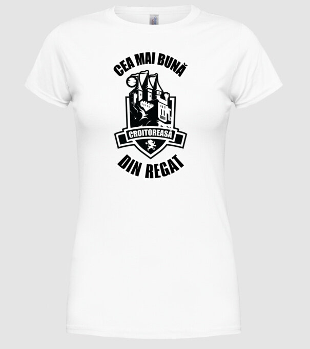 Cea mai bună croitoreasă din regat model alb pe tricou