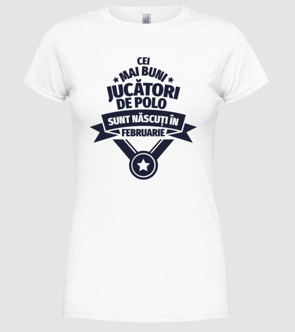 Cei mai buni jucători de polo sunt născuți în Februarie model alb pe tricou
