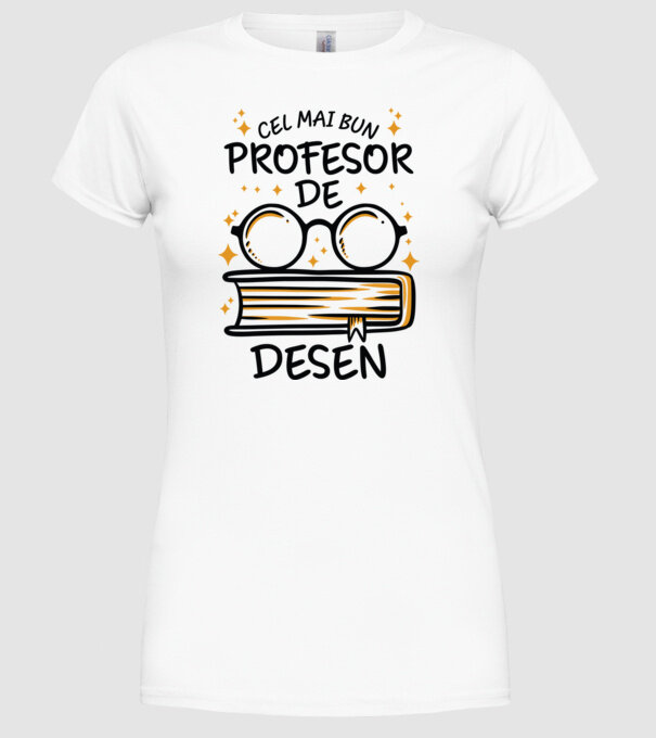 Cel mai profesor de desen model alb pe tricou