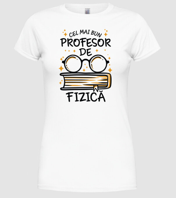 Cel mai profesor fizică model alb pe tricou