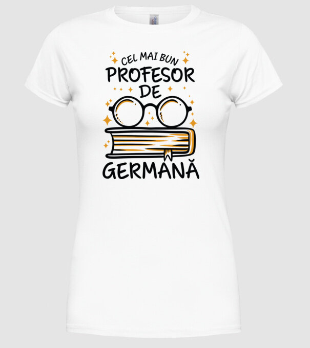 Cel mai profesor germană model alb pe tricou