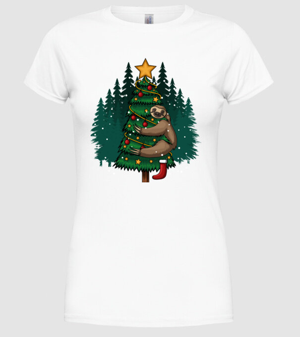 Christmas model alb pe tricou