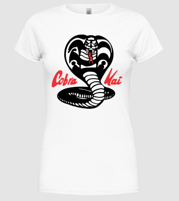 cobra kai classic logo model alb pe tricou