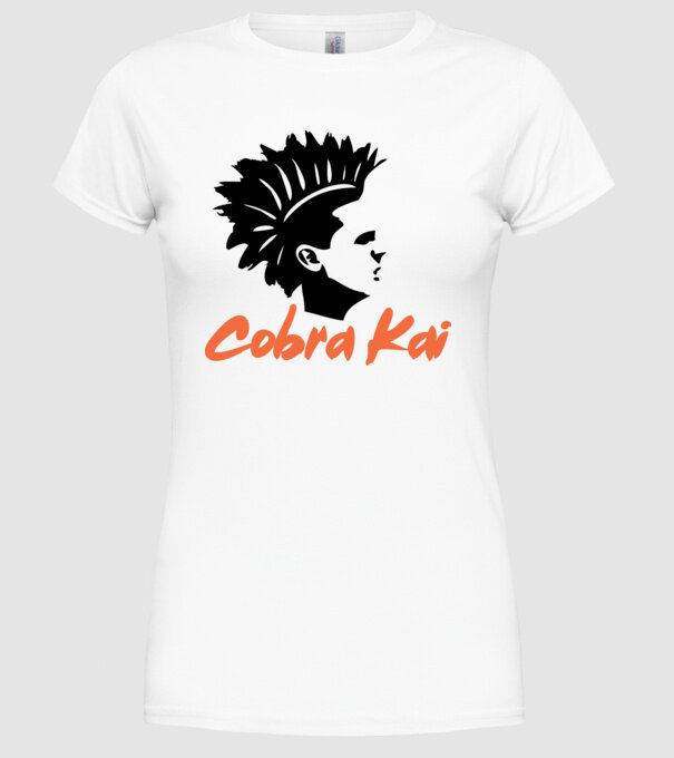 cobra kai punk model alb pe tricou