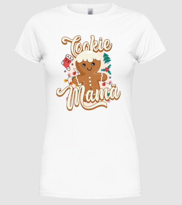 Cookie mamă model alb pe tricou
