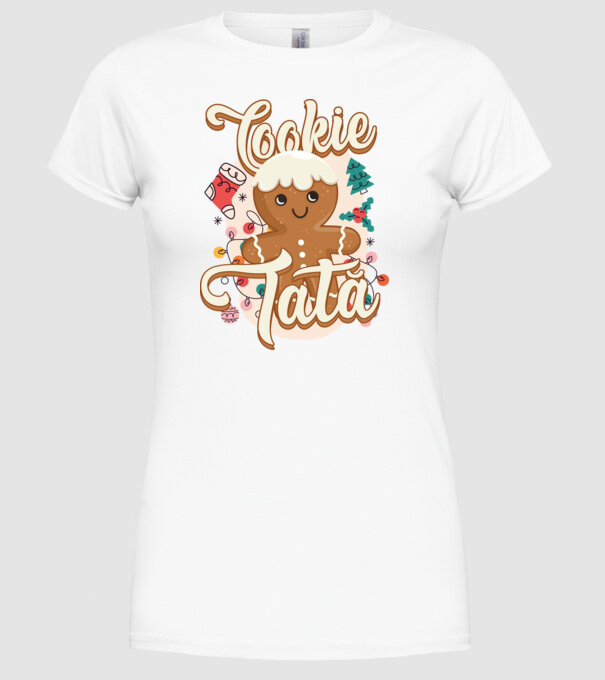 Cookie tată model alb pe tricou
